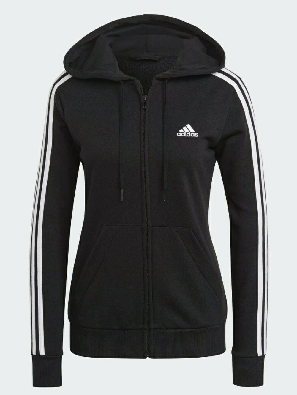 Adidas Women 3-Stripes Hoodie Size L